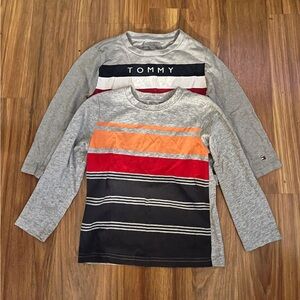 Tommy Hilfiger and Okie Dokie Gray Long sleeve shirts with Stripes